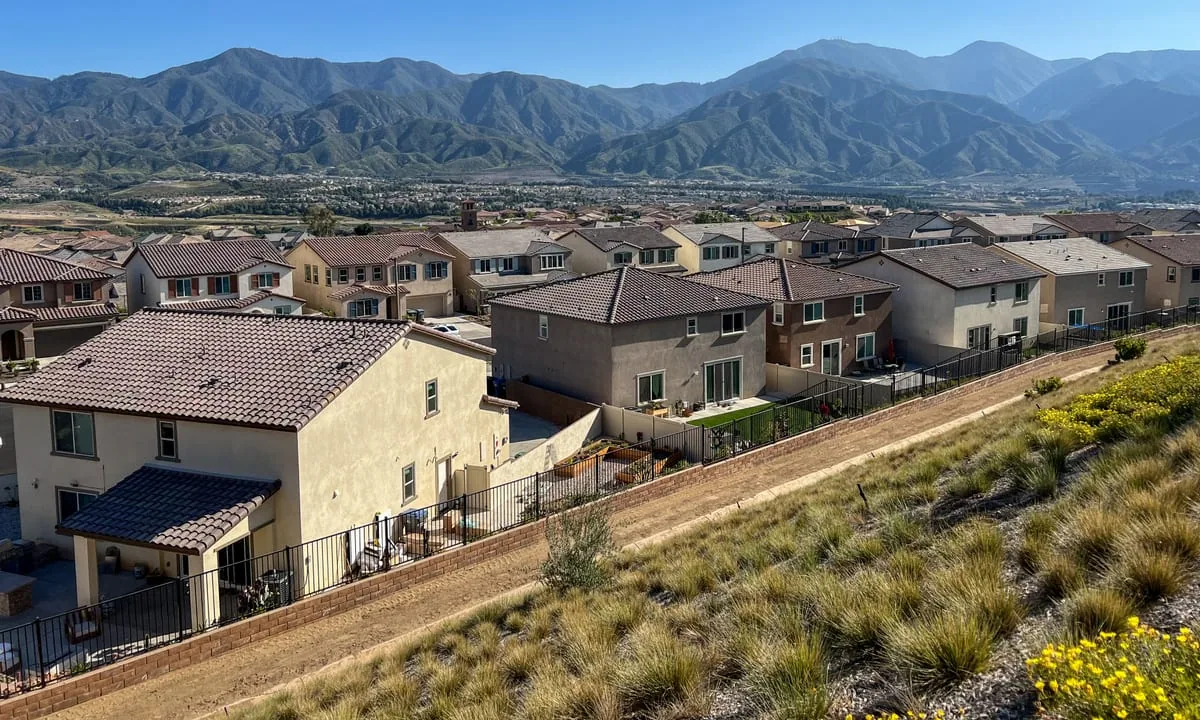 Temescal Valley with the Santa Ana Mountains in the distance
